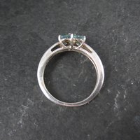 Sterling Silver Blue Tourmaline Ring Size 8