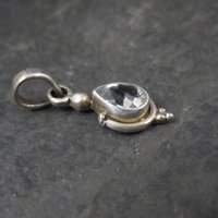 Small Sterling Blue Topaz Pendant