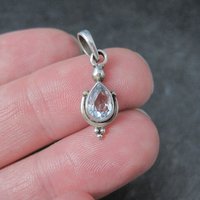 Small Sterling Blue Topaz Pendant