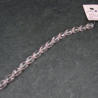 Faceted Pink Glass Beads 8x11mm Bliss Beads