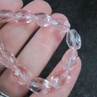 Faceted Pink Glass Beads 8x11mm Bliss Beads