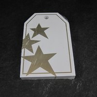 Gold Stars Glossy Gift Tags 2-1/4x3-1/2" Package of 50