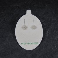 Vintage 14K Pearl Kids Stud Earrings New Old Stock