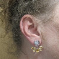 Sterling Silver Citrine Earrings Earring Jackets Estate