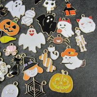 Lot of 50 Halloween Charms Enamel