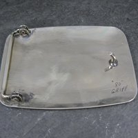Vintage Eagle Belt Buckle 1980 Griff Southwestern Etched