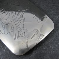 Vintage Eagle Belt Buckle 1980 Griff Southwestern Etched
