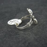 Vintage Southwestern Mother of Pearl Feather Ring