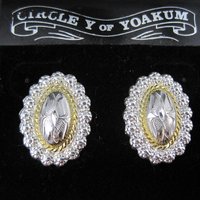 Vintage Western Circle Y of Yoakum Earrings