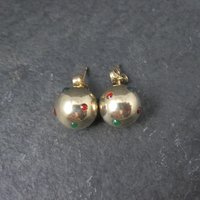 Large Yellow Gold Ball Stud Earrings 10MM 14K Gold Filled
