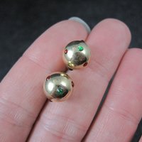 Large Yellow Gold Ball Stud Earrings 10MM 14K Gold Filled