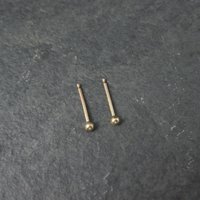 Tiny Vintage Ball Stud Earrings 14K Gold Filled New Old Stock