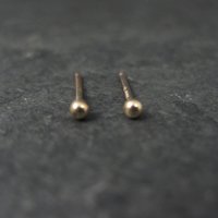 Tiny Vintage Ball Stud Earrings 14K Gold Filled New Old Stock