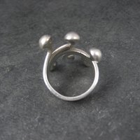 Unusual Vintage Sterling Modernist Ring Size 8