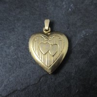 Vintage Heart Locket Pendant 12K Gold Filled