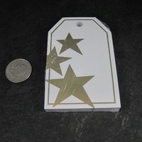 Gold Stars Glossy Gift Tags 2-1/4x3-1/2" Package of 50