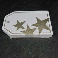 Gold Stars Glossy Gift Tags 2-1/4x3-1/2" Package of 50