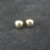 7mm Gold Ball Stud Earrings 14K Gold Filled New Old Stock