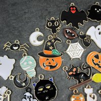 Lot of 50 Halloween Charms Enamel
