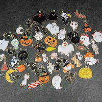 Lot of 50 Halloween Charms Enamel