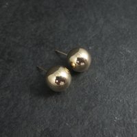 10mm Gold Ball Stud Earrings 14K Gold Filled New Old Stock