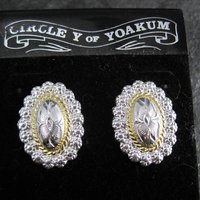 Vintage Western Circle Y of Yoakum Earrings