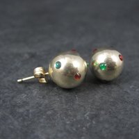 Large Yellow Gold Ball Stud Earrings 10MM 14K Gold Filled