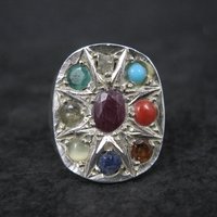 Navaratna Gemstone Ring Size 8