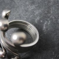 Unusual Vintage Sterling Modernist Ring Size 8