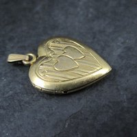 Vintage Heart Locket Pendant 12K Gold Filled