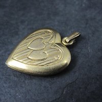 Vintage Heart Locket Pendant 12K Gold Filled