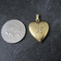 Vintage Heart Locket Pendant 12K Gold Filled