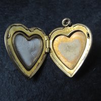 Vintage Heart Locket Pendant 12K Gold Filled