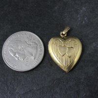 Vintage Heart Locket Pendant 12K Gold Filled