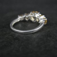 Estate Sterling Citrine Heart Ring Size 7.5 Chuck Clemency