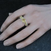 Estate Sterling Citrine Heart Ring Size 7.5 Chuck Clemency