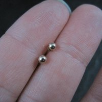 Vintage 3mm Gold Ball Stud Earrings 14K Gold Filled New Old Stock
