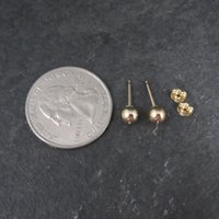 5mm Gold Ball Stud Earrings 14K Gold Filled New Old Stock