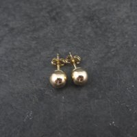 6mm Gold Ball Stud Earrings 14K Gold Filled New Old Stock