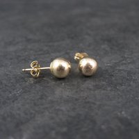 6mm Gold Ball Stud Earrings 14K Gold Filled New Old Stock