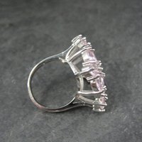 Pink Cz Cocktail Ring Size 7 Sterling Silver