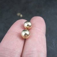 7mm Gold Ball Stud Earrings 14K Gold Filled New Old Stock
