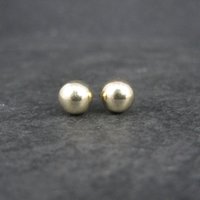 7mm Gold Ball Stud Earrings 14K Gold Filled New Old Stock