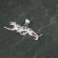 Vintage Sterling Panther Pendant Cougar Puma Cat Jewelry