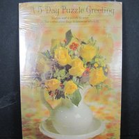 Vintage 5 Day Get Well Puzzle Greeting Card Hallmark