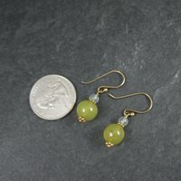 Yellow Quartz Dangle Earrings Gold Filled Earwires