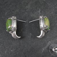 Green Mohave Turquoise Earrings Stainless Steel