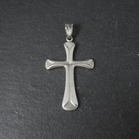 Vintage 14K White Gold Cross Pendant
