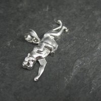 Vintage Sterling Panther Pendant Cougar Puma Cat Jewelry
