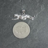 Vintage Sterling Panther Pendant Cougar Puma Cat Jewelry